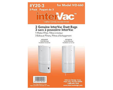 InterVac Y20-3 Genuine Dust Bags