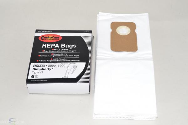 Simplicity Type B HEPA Vacuum Bags for 7000 Series (6 pk)