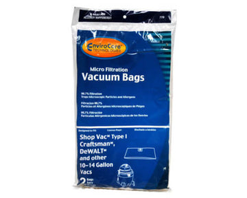 Shop Vac Type I Vacuum Bags 90672