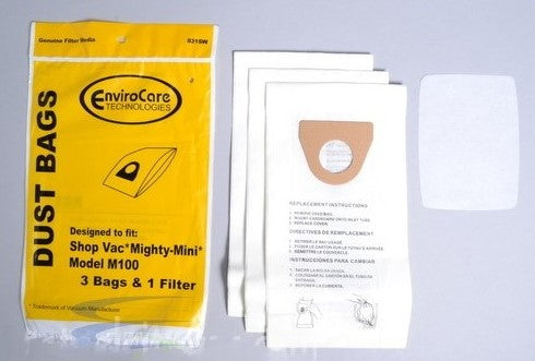 Shop Vac Mighty Mini Vacuum Bags 90106