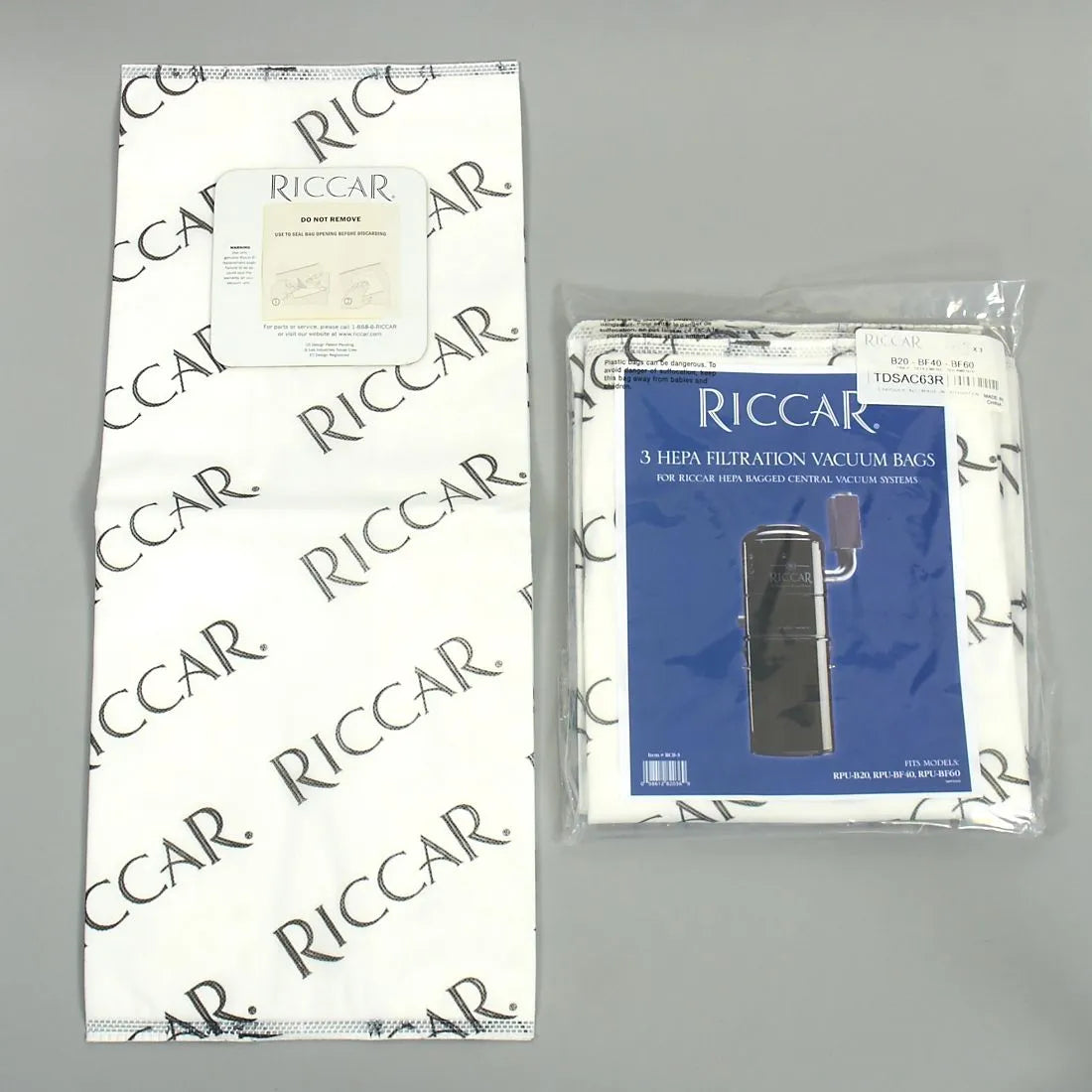 Riccar Central Vac HEPA Media Bags 3pk RCB-3