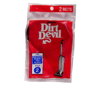 Dirt Devil Style 2 Corded Broom Vac Belt (2 pack)