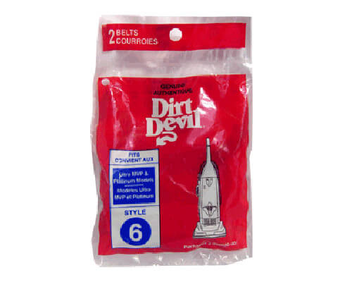 Dirt Devil Style 6 Ultra MVP and Platinum Belt (2 pack)