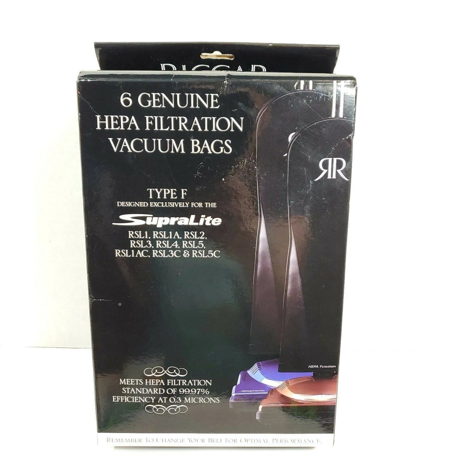 Riccar SupraLite Type F HEPA Vacuum Bags RFH-6