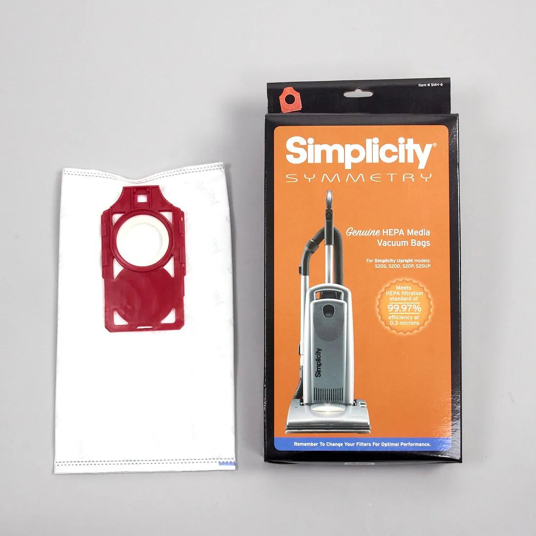 Simplicity Genuine Symmetry HEPA Media Vacuum Bags SMH-6